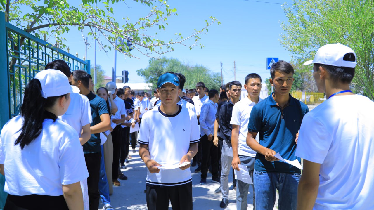 Entrance exams for higher educational institutions are being held at the sports palace of Karakalpak State University.
